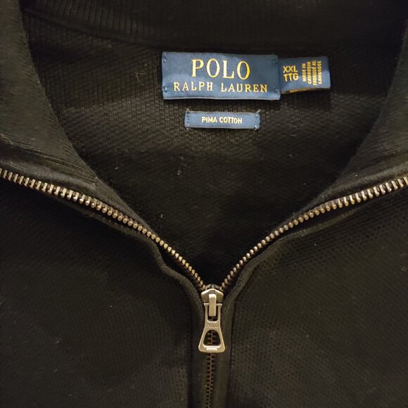 Ralph Lauren Polo Mens black Pullover Quarter Zip Mock Collar XXL TTG - Picture 4 of 6